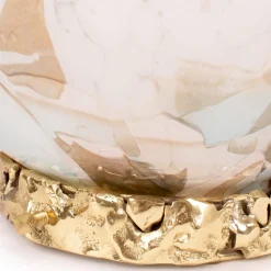 Lampada Crown in vetro di Murano Acquamarina