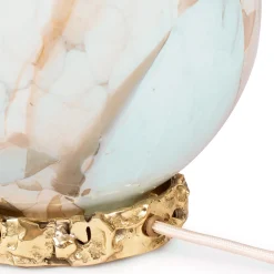 Lampada Crown in vetro di Murano Acquamarina