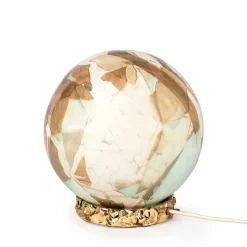 Lampada Crown in vetro di Murano Acquamarina