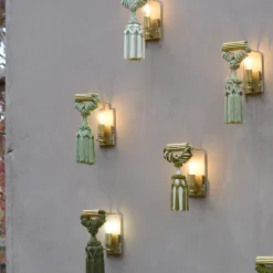 Lampada da parete Applique Changeant Imperiale Bianco e Verde Salvia