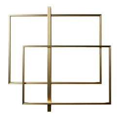 Lampada da parete Double Mondrian in ottone chiaro brunito
