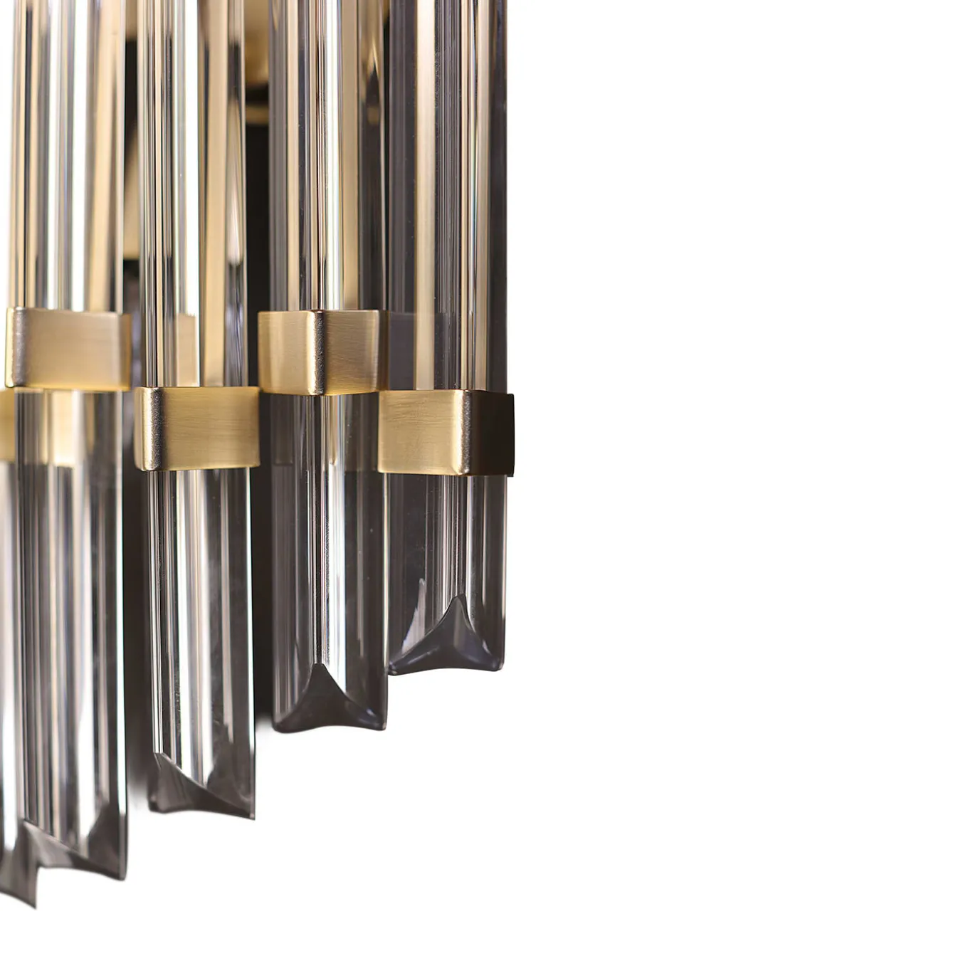 Lampada da parete in cristallo trasparente a forma di triedro