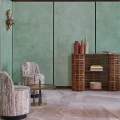 Lampada da parete in policromia floreale