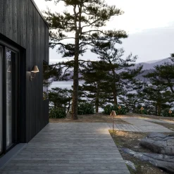 Lampada da parete per esterni Fiordo in ottone e rame