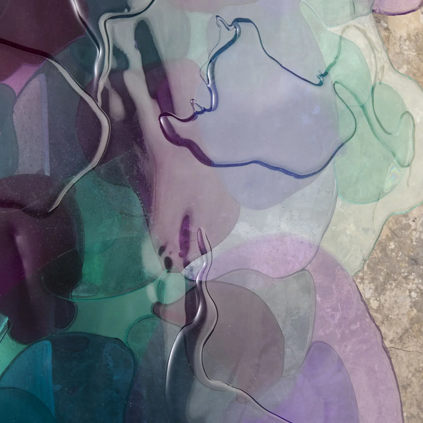 Lampada da pavimento Bright Future in resina di Matteo Pellegrino