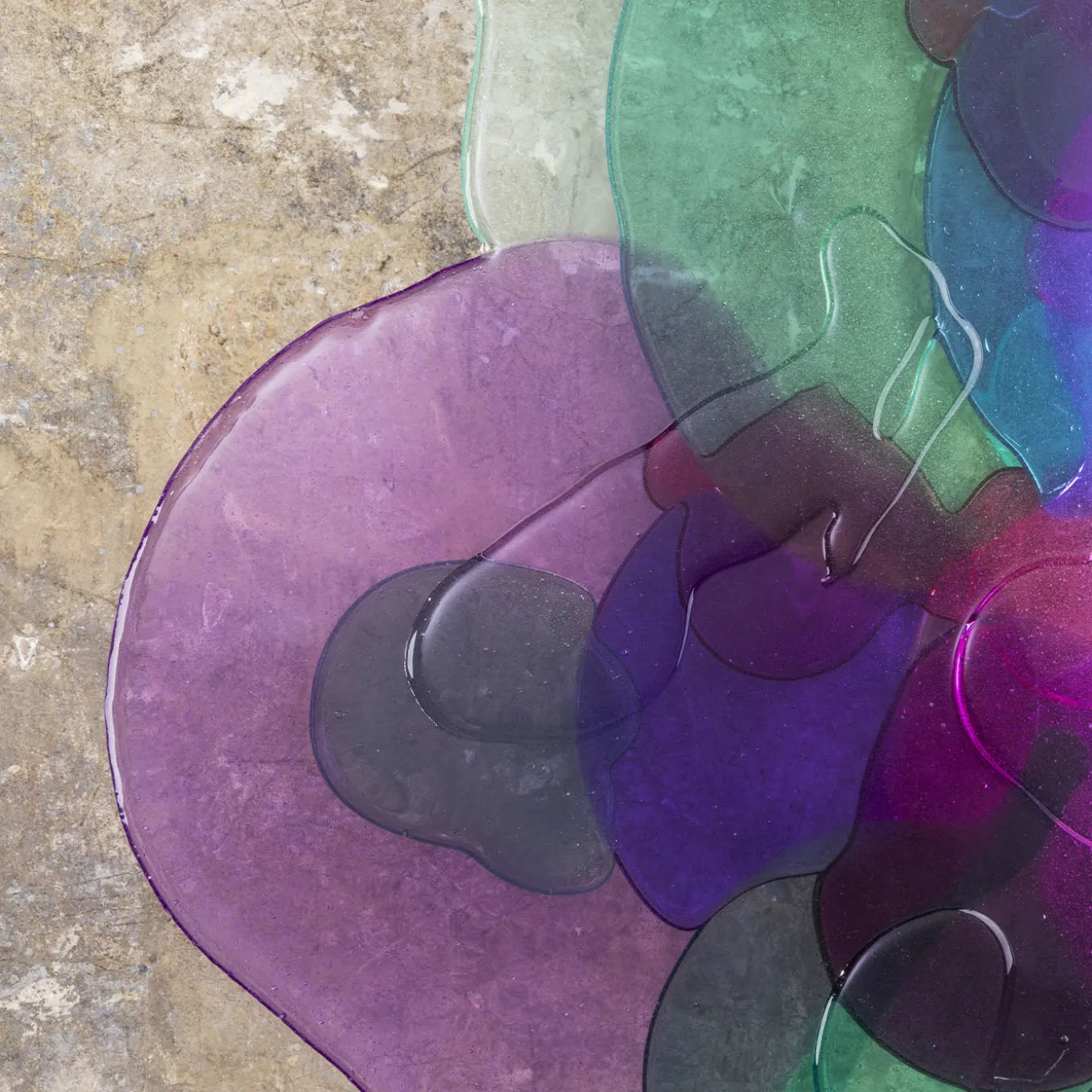 Lampada da pavimento Bright Future in resina di Matteo Pellegrino