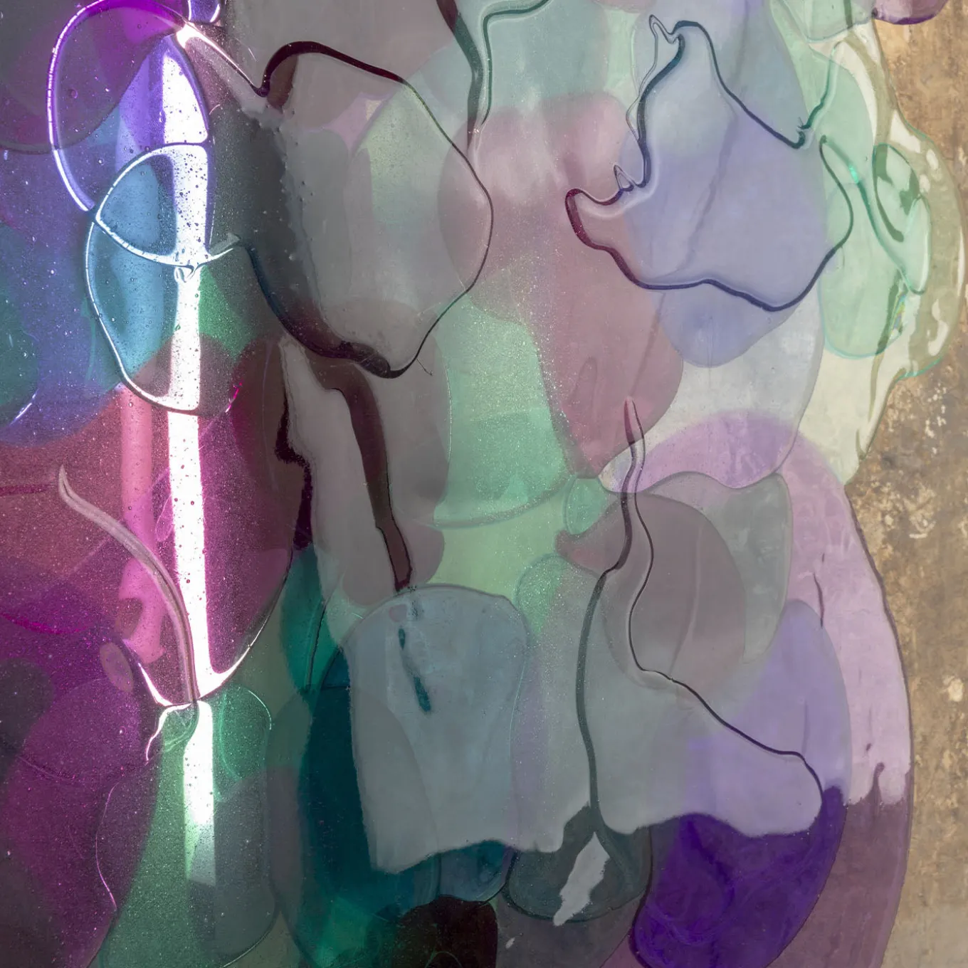 Lampada da pavimento Bright Future in resina di Matteo Pellegrino