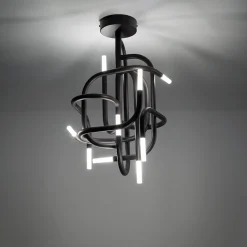 Lampada da soffitto in metallo nero Mangrove Colombia