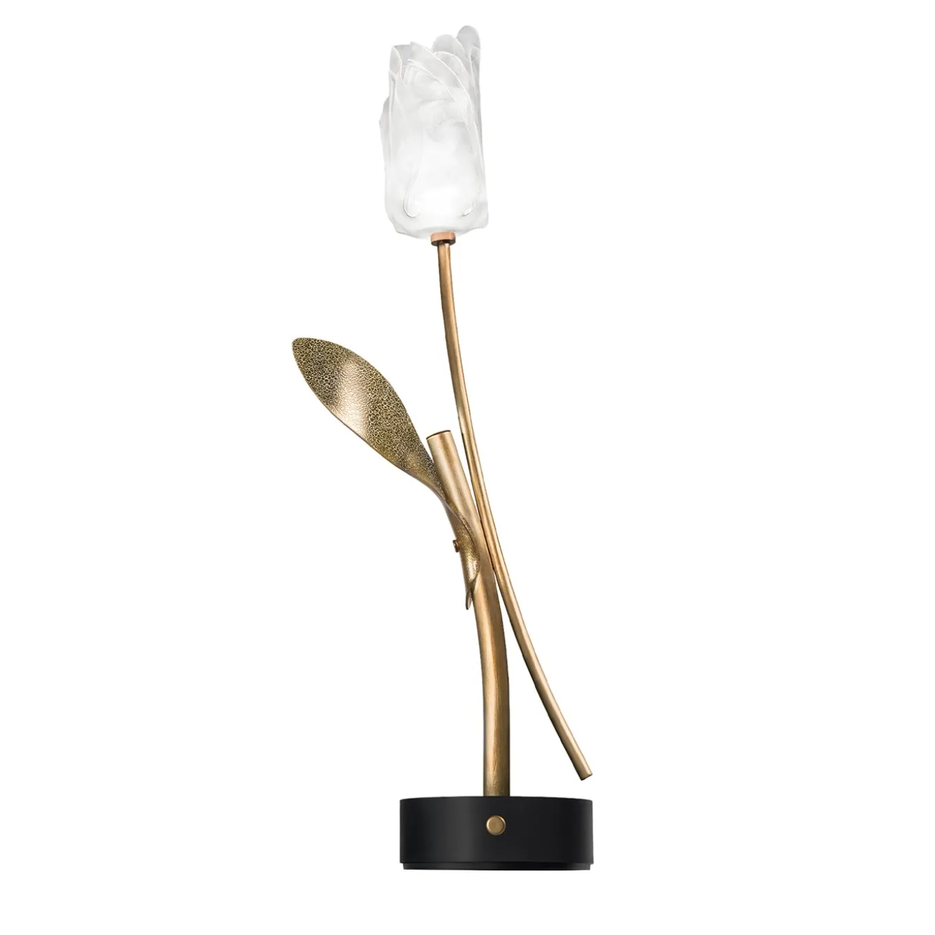 Lampada da tavolo a batteria Tulip Black