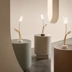 Lampada da tavolo a batteria Tulip Black