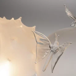 Lampada da Tavolo a LED Grande in Vetro Trilli Riccio