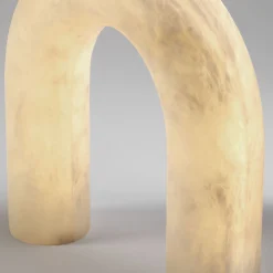 Lampada da tavolo Arco di Luce in alabastro grande
