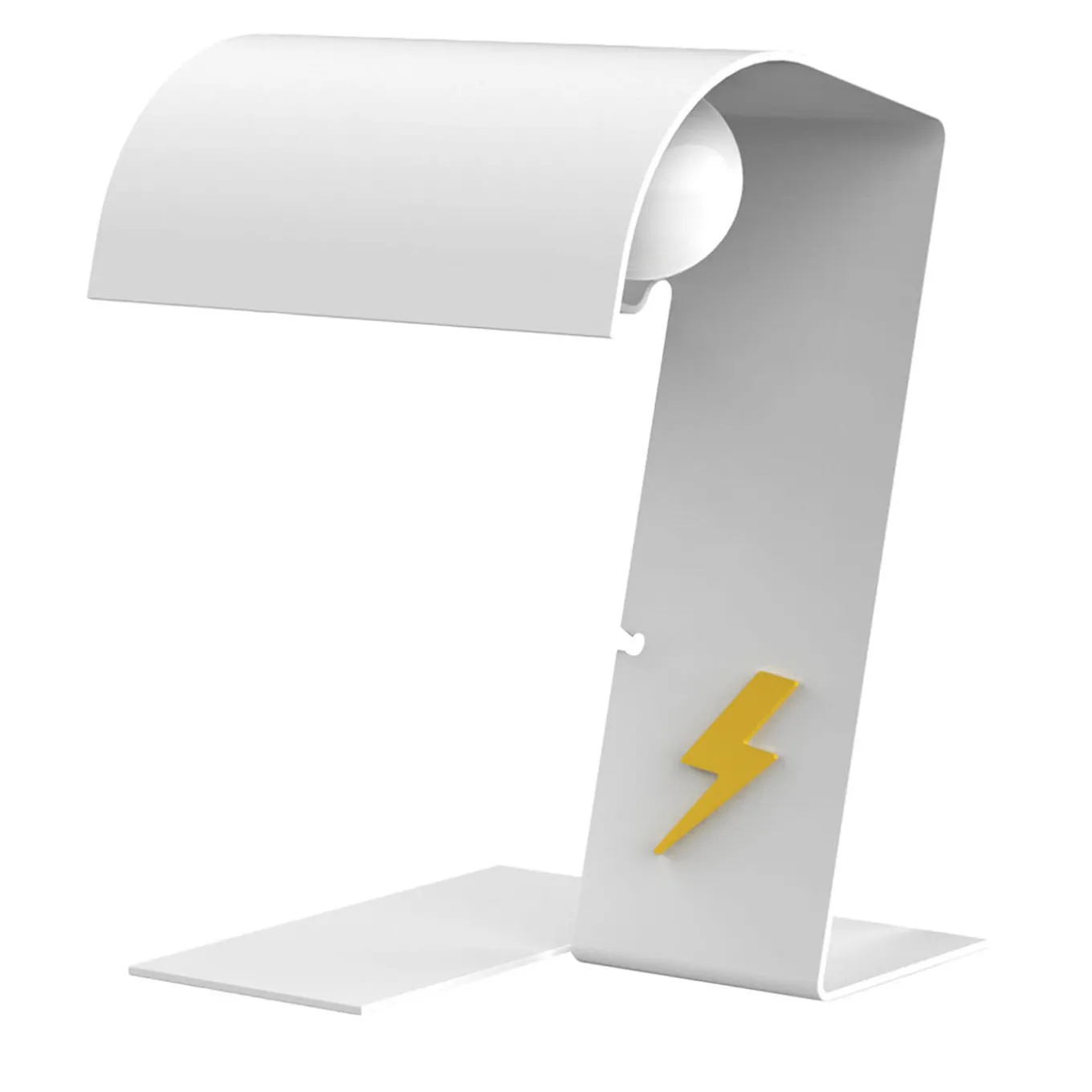 Lampada da Tavolo Blitz 1969 in Acciaio Bianco