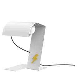 Lampada da Tavolo Blitz 1969 in Acciaio Bianco