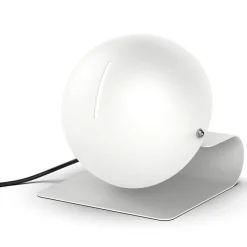 Lampada da Tavolo Bugia 1975 in Acciaio Bianco