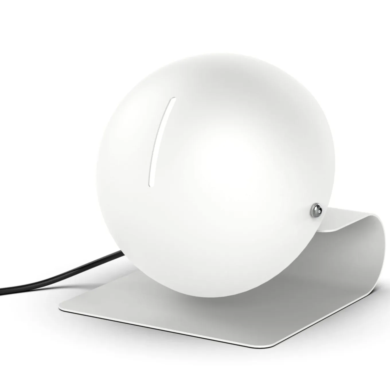 Lampada da Tavolo Bugia 1975 in Acciaio Bianco