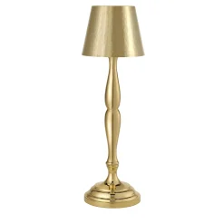 Lampada da tavolo Classic a LED ricaricabile in oro satinato