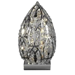 Lampada da tavolo cromata Arabesque Egg 30