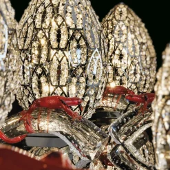 Lampada da tavolo cromata Arabesque Egg 30