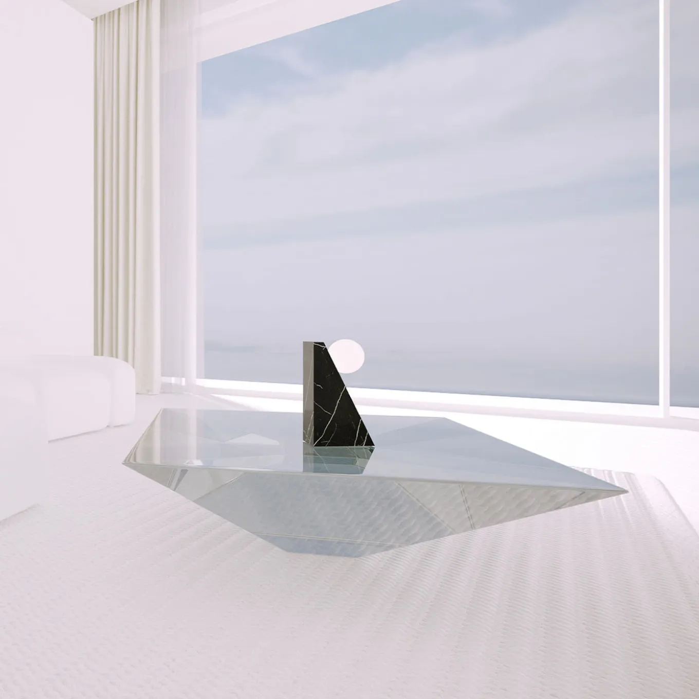 Lampada da tavolo Dieus S Wireless Nero Marquina