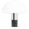Lampada da tavolo K&W in cromo e marmo verde