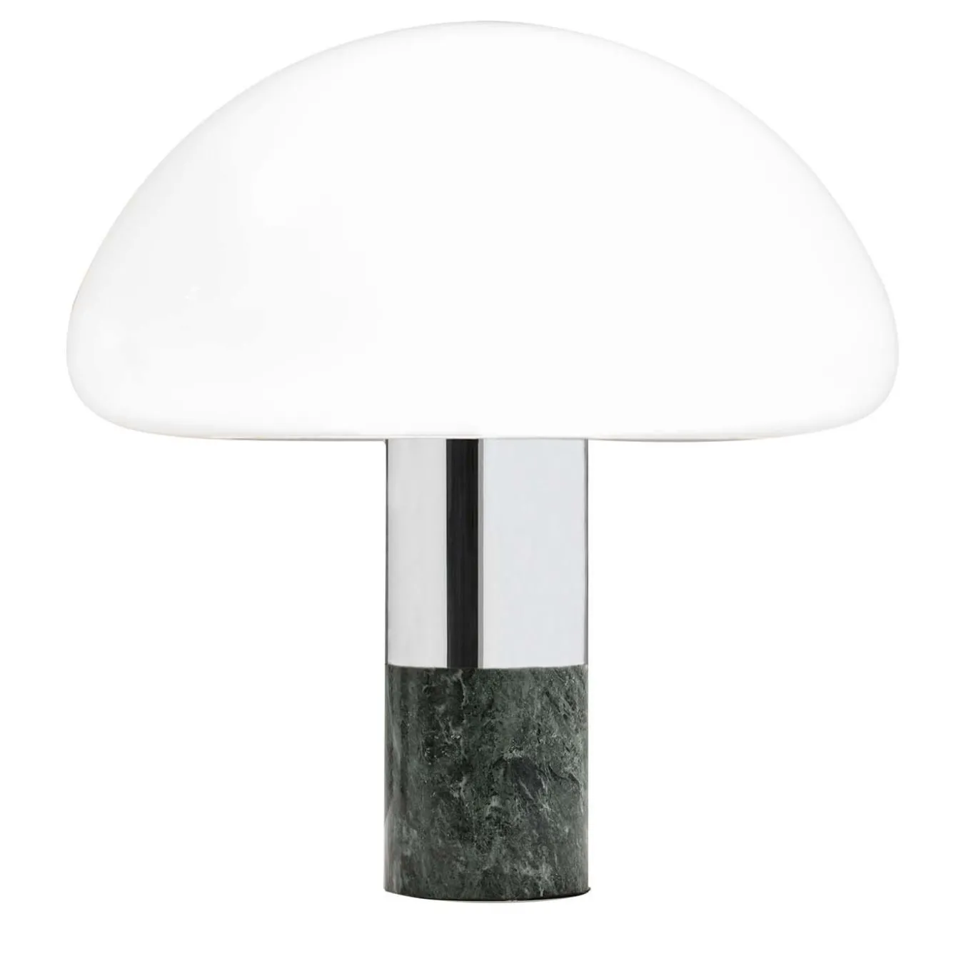 Lampada da tavolo K&W in cromo e marmo verde