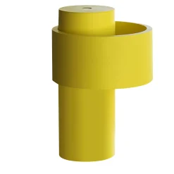 Lampada da tavolo portatile Nastro in metallo giallo