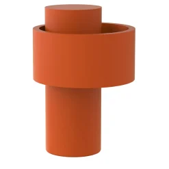 Lampada da tavolo portatile Nastro in metallo rosso profondo