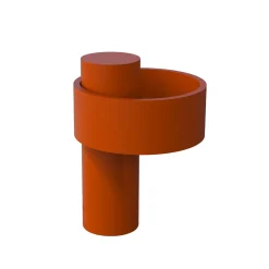 Lampada da tavolo portatile Nastro in metallo rosso profondo