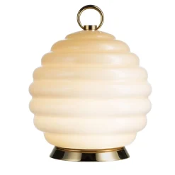 Lampada da tavolo ricaricabile in vetro di Murano Gran Deco Peach