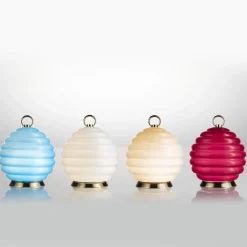 Lampada da tavolo ricaricabile in vetro di Murano Gran Deco Peach