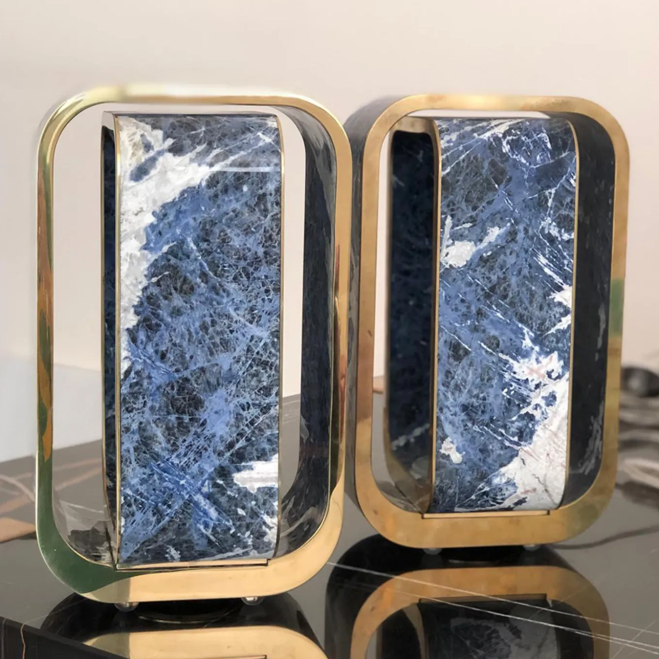 Lampada da tavolo Romeo e Giulietta blu