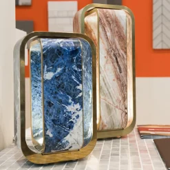 Lampada da tavolo Romeo e Giulietta blu