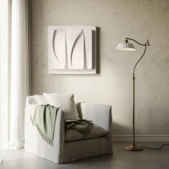 Lampada da terra Anita in ottone e ceramica