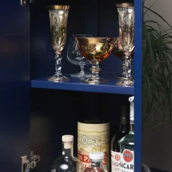 Lampada da terra blu con ruote Tellux