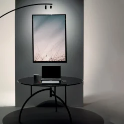 Lampada da terra Iris nera