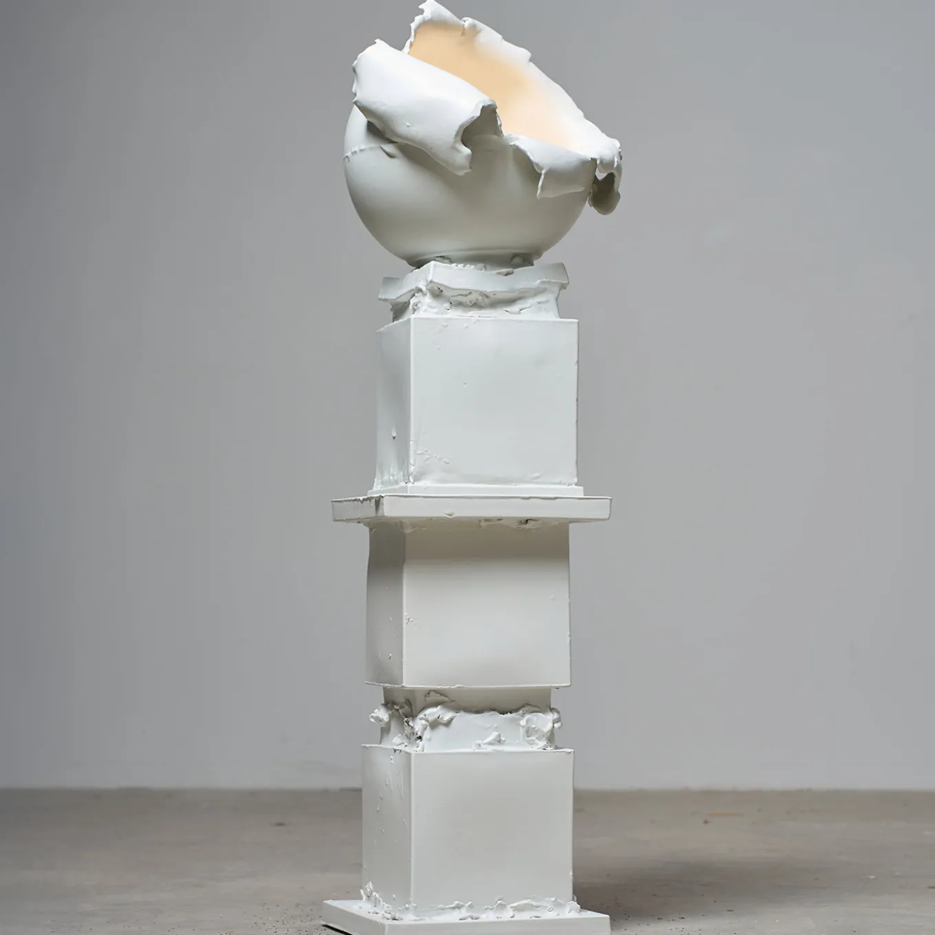 Lampada da terra Marostica+Marostica+Marostica+Cassola Merz in ceramica bianca