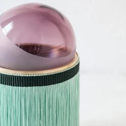 Lampada da terra media Normanna in rosa ametista e verde acqua di Vi+M