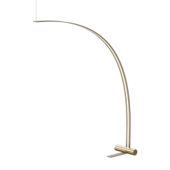 Lampada da terra Nastro grigia e oro