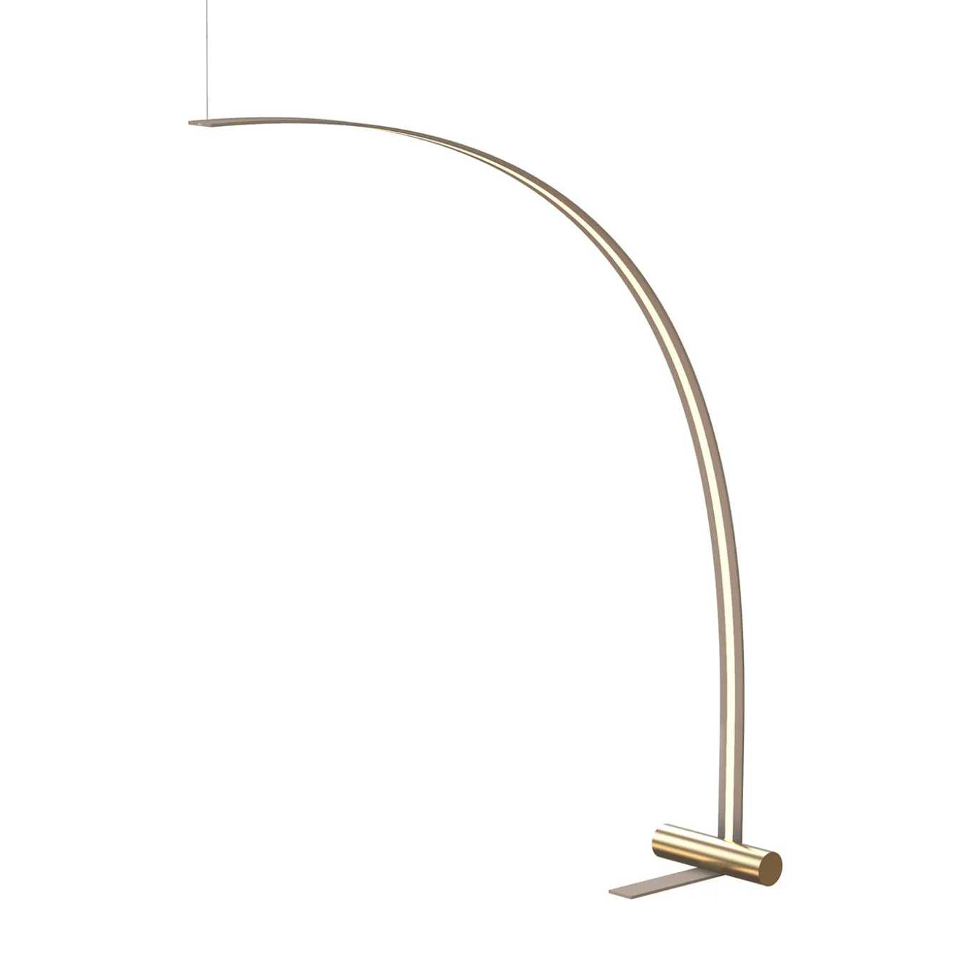 Lampada da terra Nastro grigia e oro