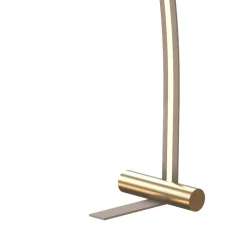 Lampada da terra Nastro grigia e oro