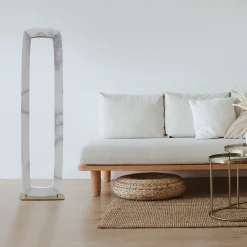 Lampada da terra OR5 Eos in marmo di Carrara di Rotella