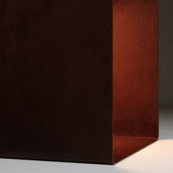 Lampada da terra per esterni Seipesante in acciaio Corten