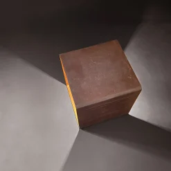 Lampada da terra per esterni Seipesante in acciaio Corten