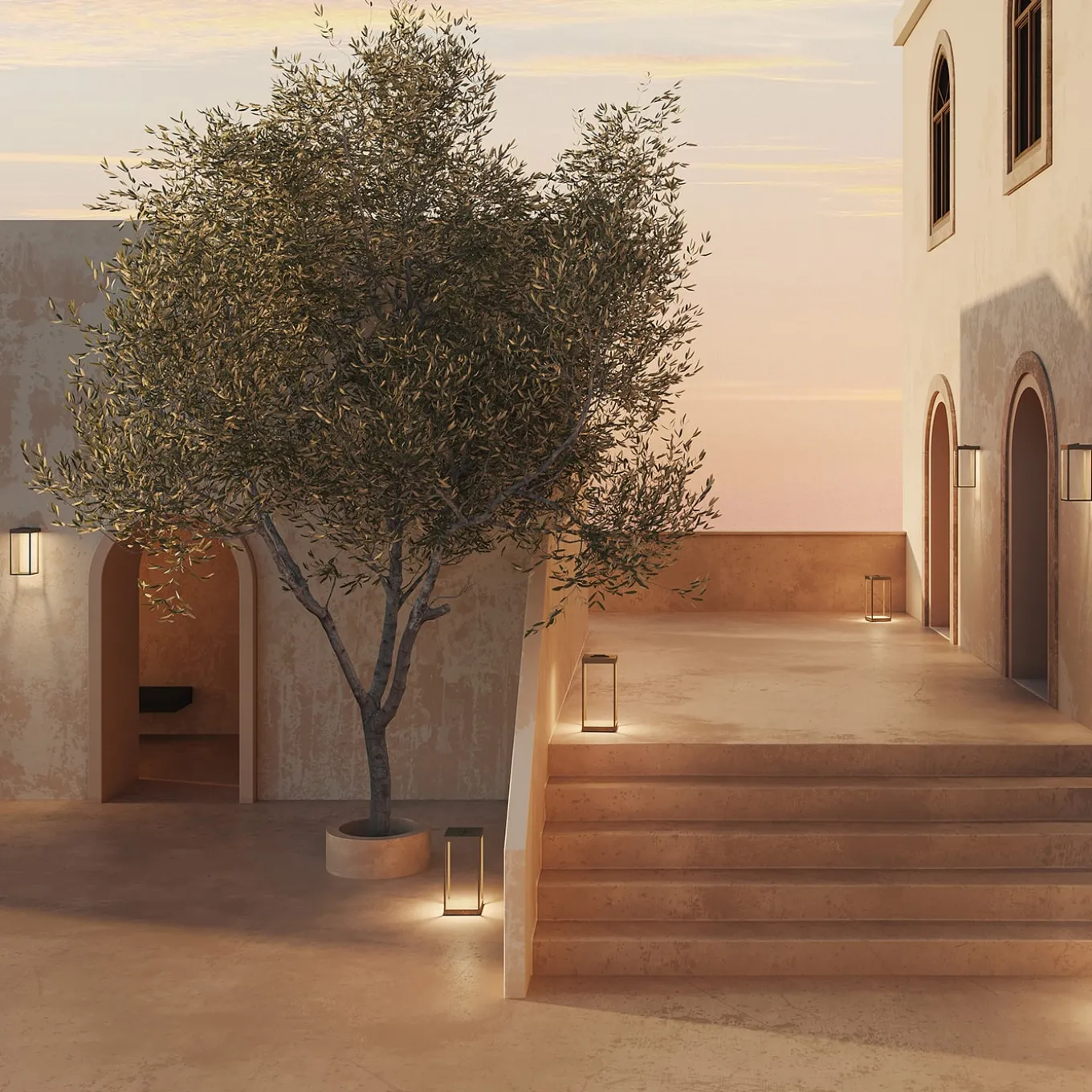 Lampada da terra per esterni Lanterne Slim Small