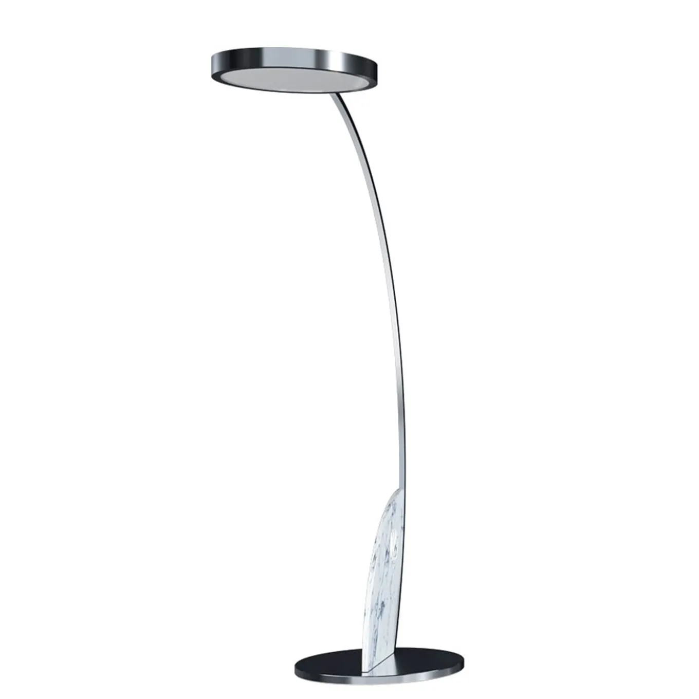 Lampada da terra Phoebus Curved Silvery