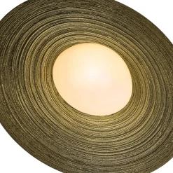 Lampada da terra Saturno in resina bronzo spazzolata