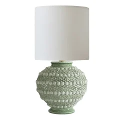 Lampada in maiolica Ortensia