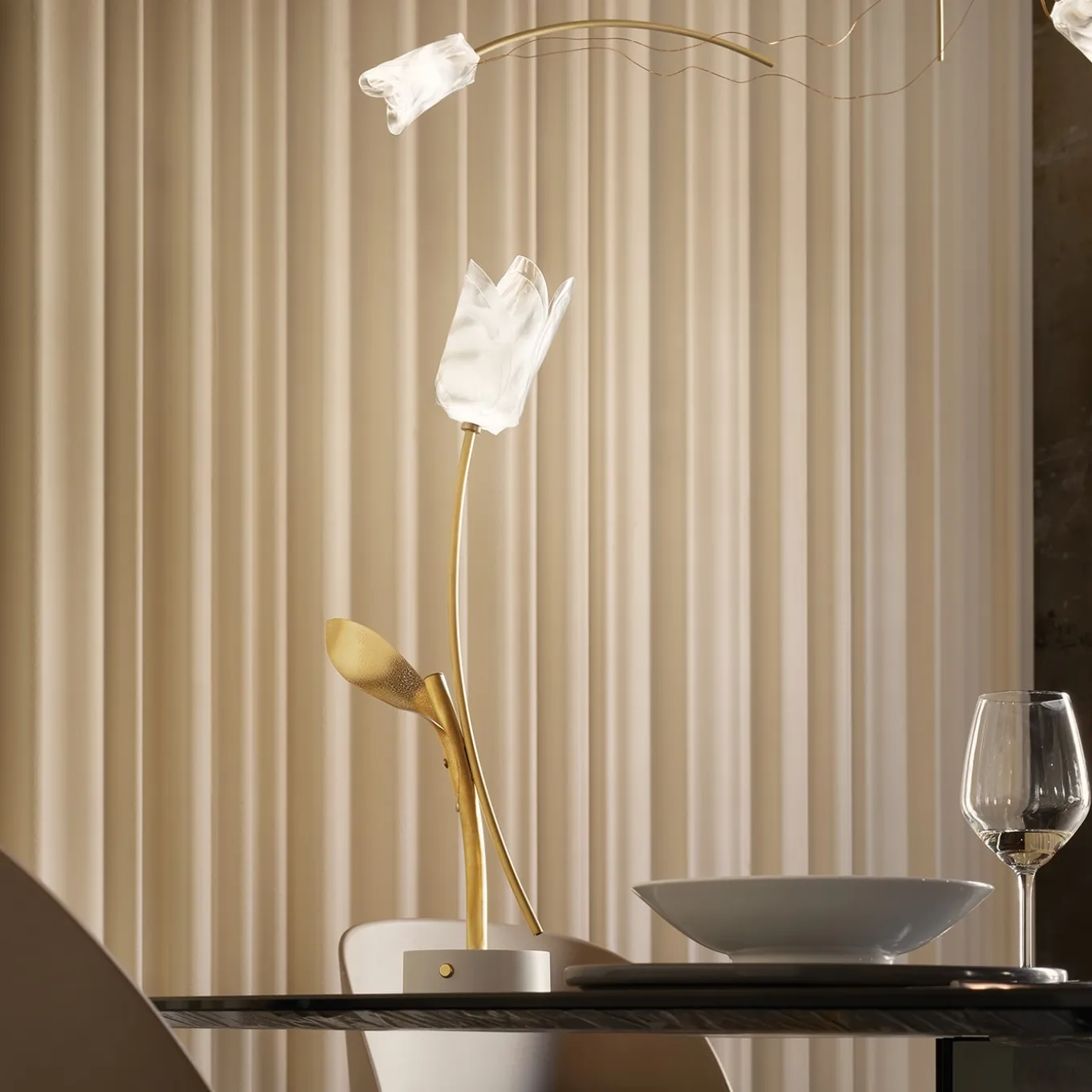 Lampada portatile a batteria Tulip White