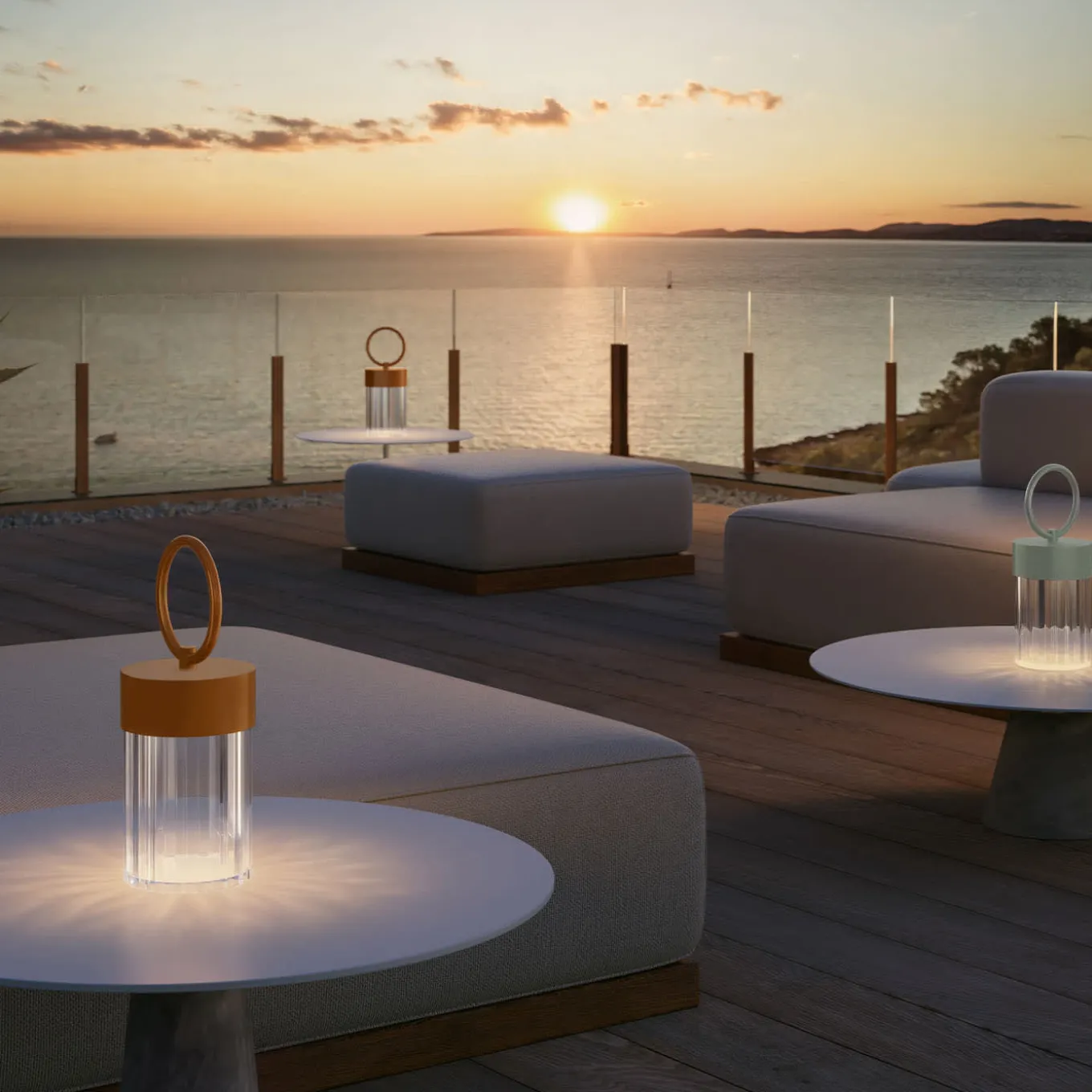 Lampada Portatile Claretta Verde Salvia